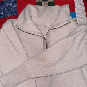 Free People Sherpa quarter zip pull over